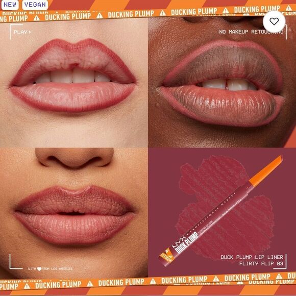 🦋 5/$25 NYX 03 FLIRTY FLIP
NEUTRAL NUDE PINK DUCK PLUMP PLUMPING LIP LINER NEW - Picture 2 of 13